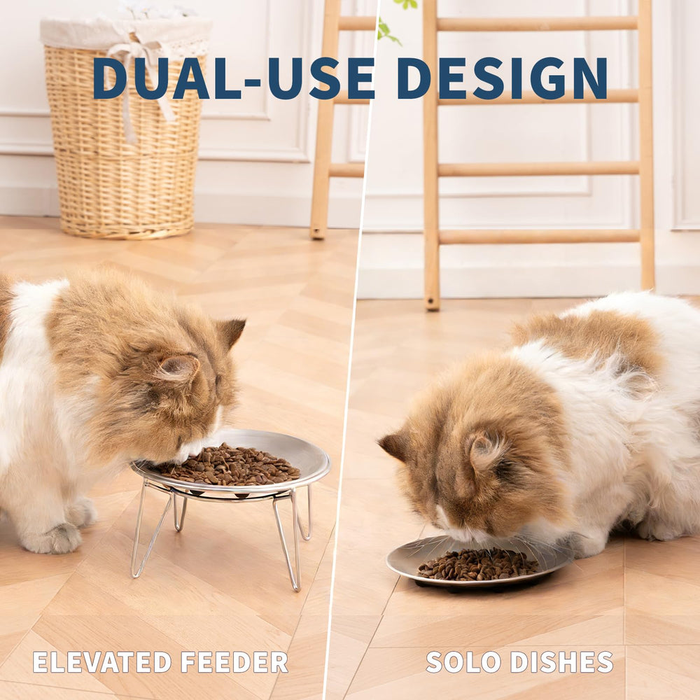 WROSWT tazón separable con base para gatos en suelo