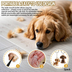 Cápsulas de colección de pelo de perro de Wshxjzyay, visibilidad clara del mechón