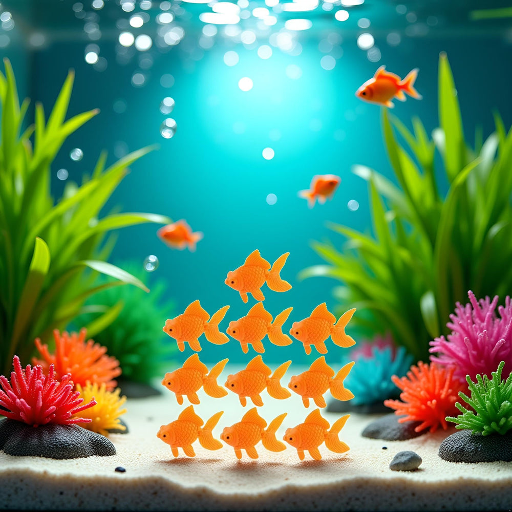 WsjiaboFux pez artificial naranja, flotante y duradero