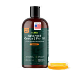 Wuffes Aceite de Pescado Alaska en botella: pelaje saludable.