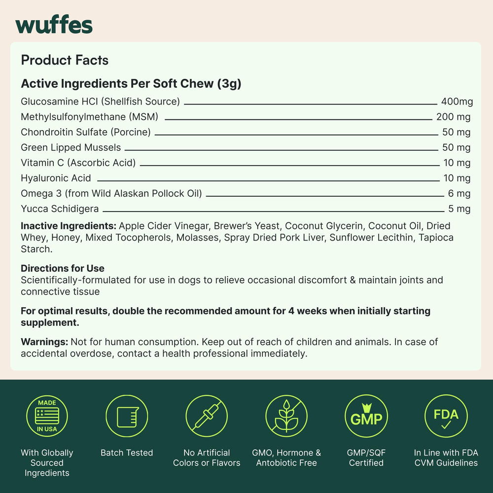 Dosis adecuada para razas pequeñas y medianas con Wuffes.