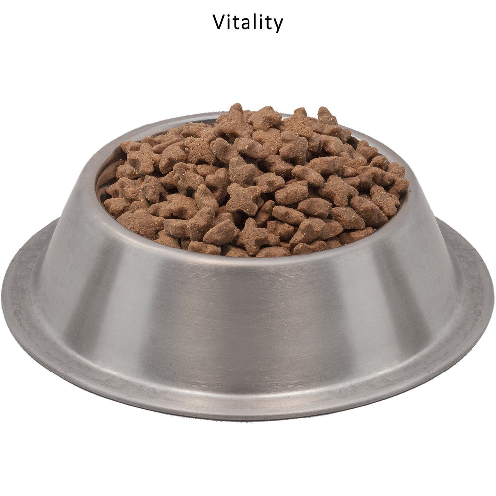 Detalle de las bolsas de Vitality de 5 libras, fórmula natural sin aditivos
