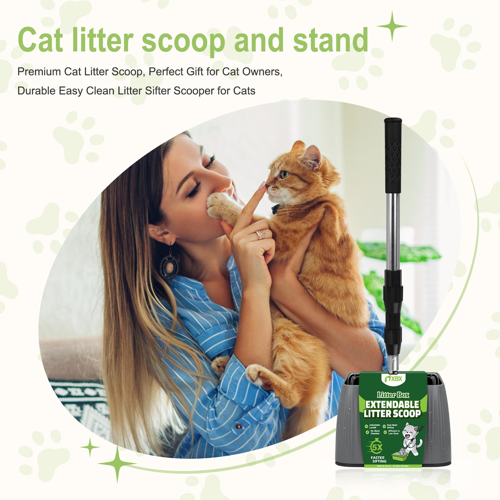 Uso diario de XBX para mantener la limpieza de la caja de gatos