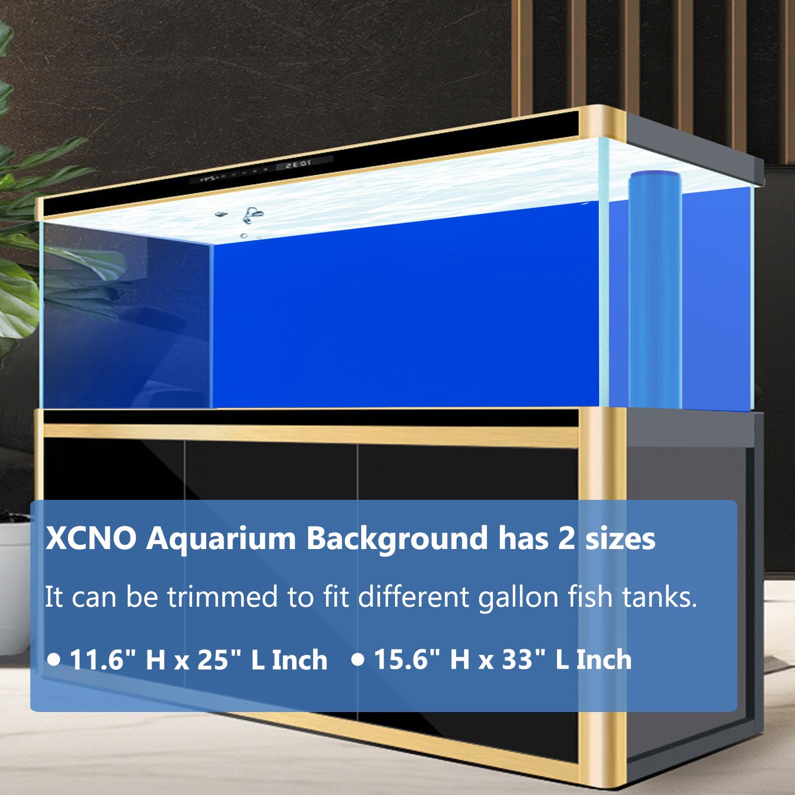 XCNO fondo de acuario doble cara negro 11-6x33: contraste para resaltar peces.