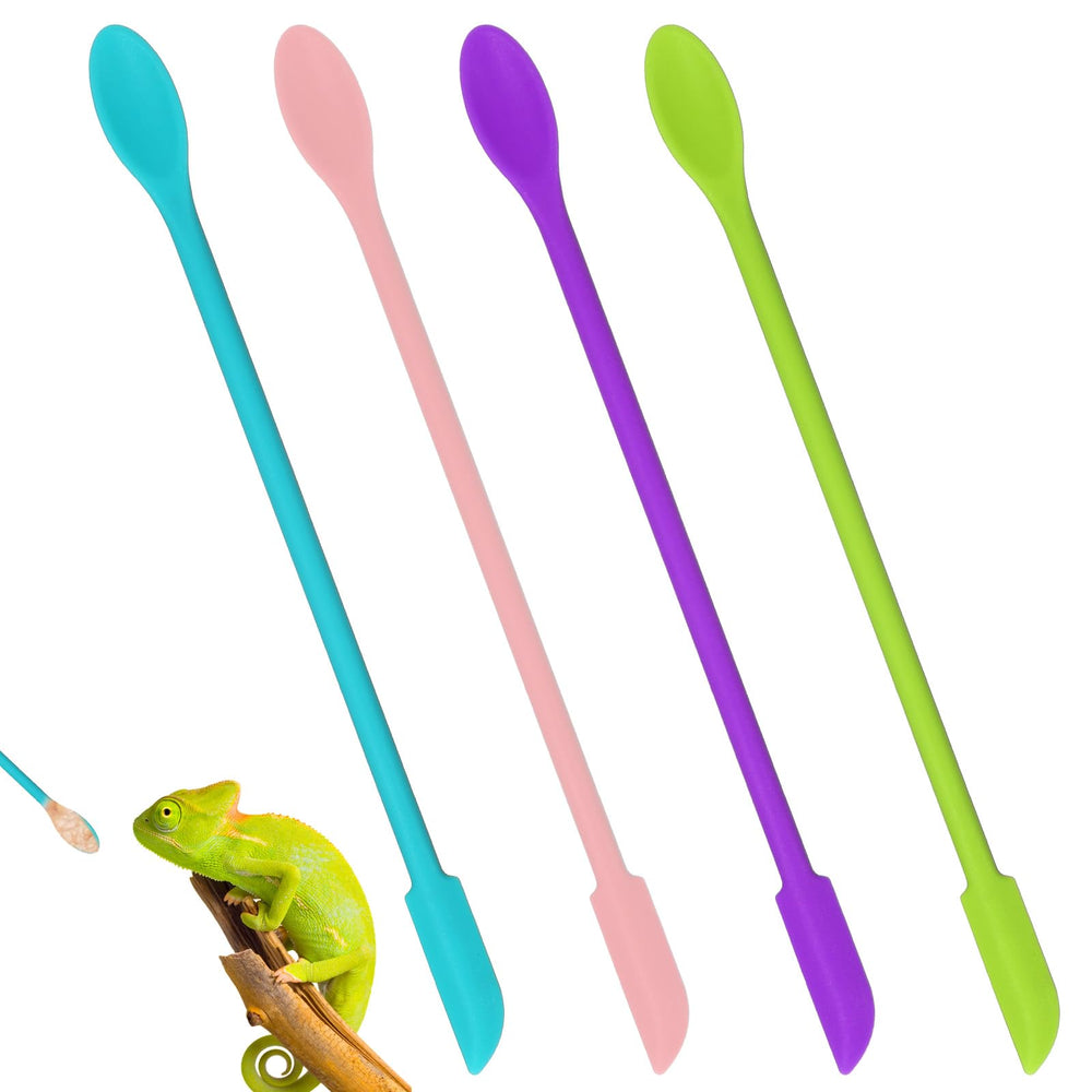 Cucharas de alimentación para reptiles: cuatro unidades para alimentar varias mascotas.
