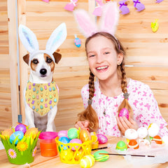 XGXHZYLC bandana Pascua, ajuste ajustable para cuellos de perros; cómodo de usar.