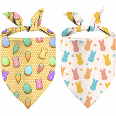 XGXHZYLC bandana Pascua para perros, pack de 2, colores verde y amarillo, ideal para fotos festivas.