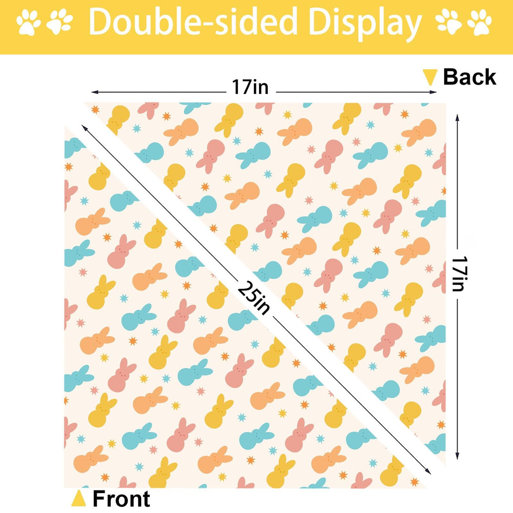XGXHZYLC bandana Pascua, talla 17x17x25 pulgadas; se dobla para perros pequeños.