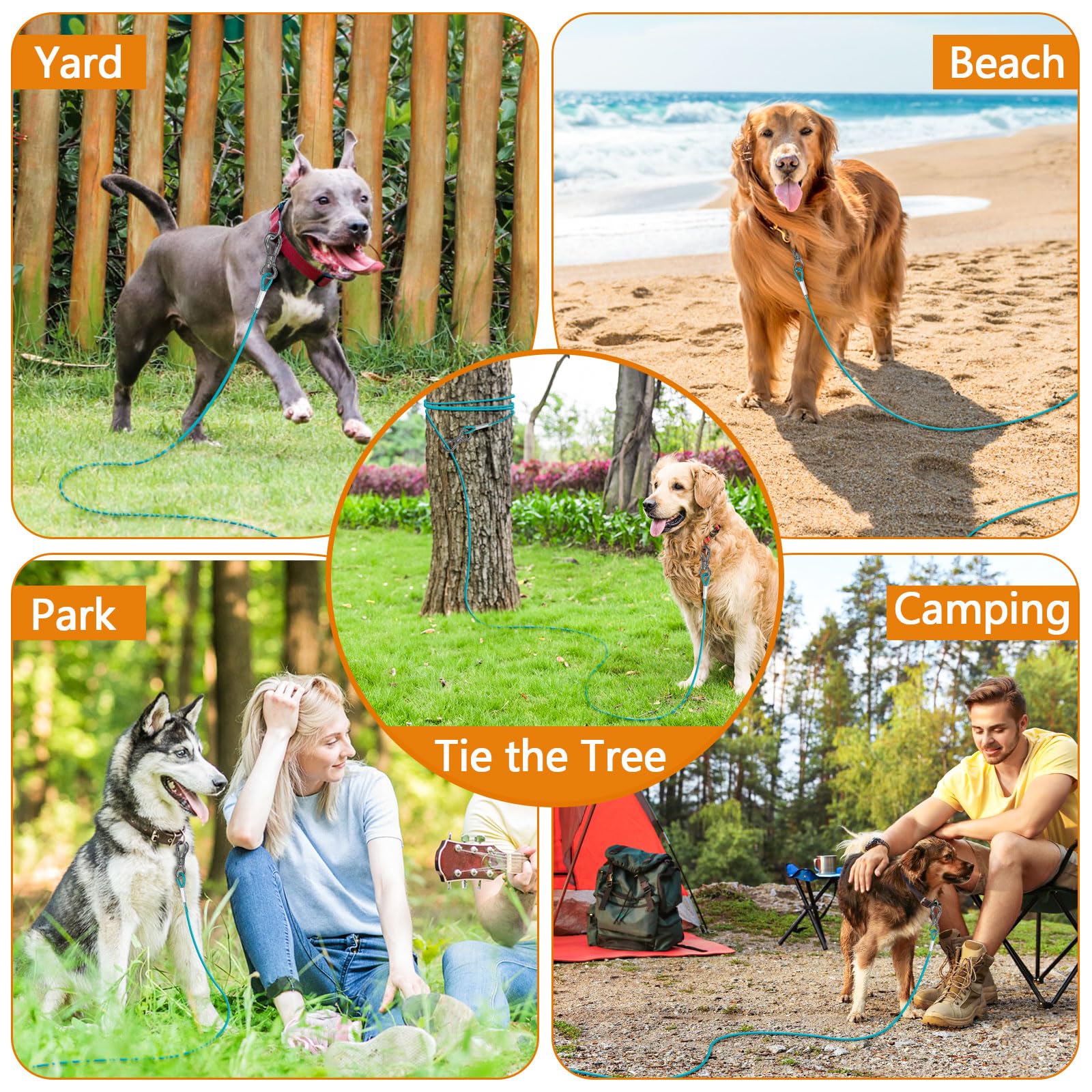 XiaZ uso versátil en parques, jardines y campamentos para perros.