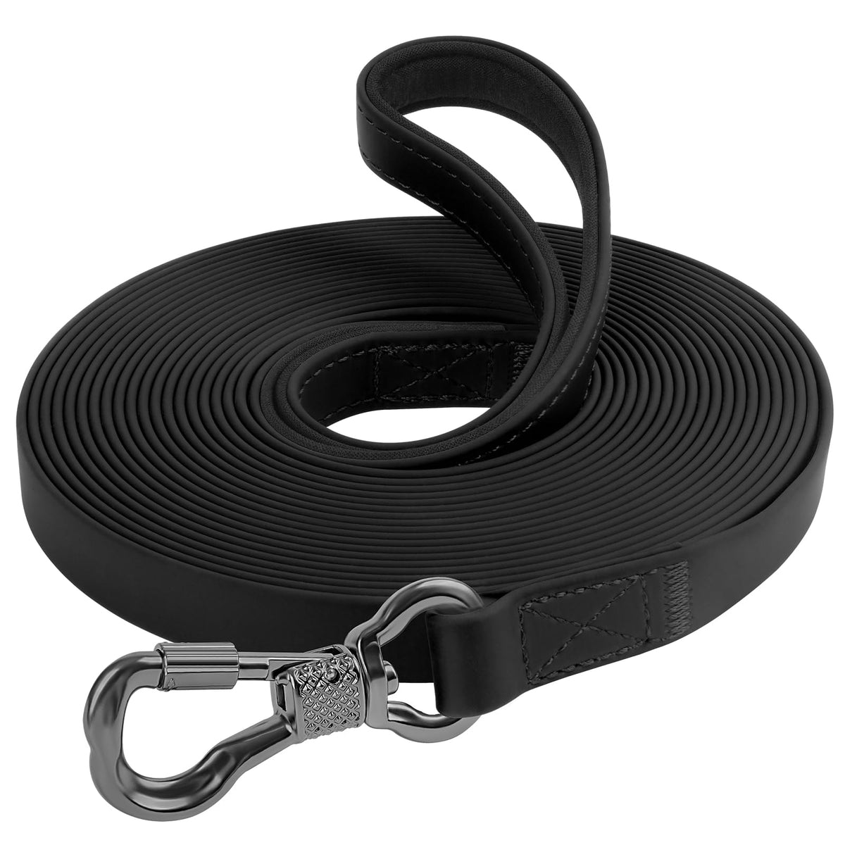 XiaZ correa-perro-larga-100-pies-negra: ideal para paseos prolongados y control.
