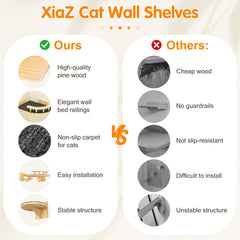XiaZ estantería para gato con peldaños anchos para trepar con comodidad