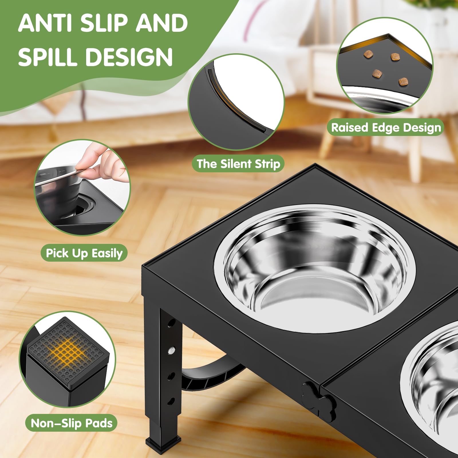 XiaZ plato elevado a 12.20 pulgadas ideal para perros grandes al comer de pie