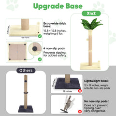 XiaZ poste rasca de 34 pulgadas para estiramiento natural