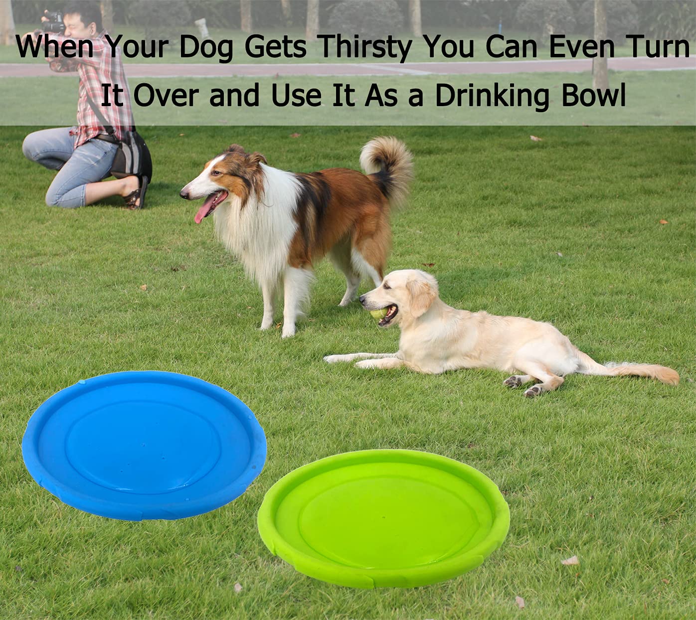 XIGOU disco volador en conjunto de dos, ideal para juegos entre perros