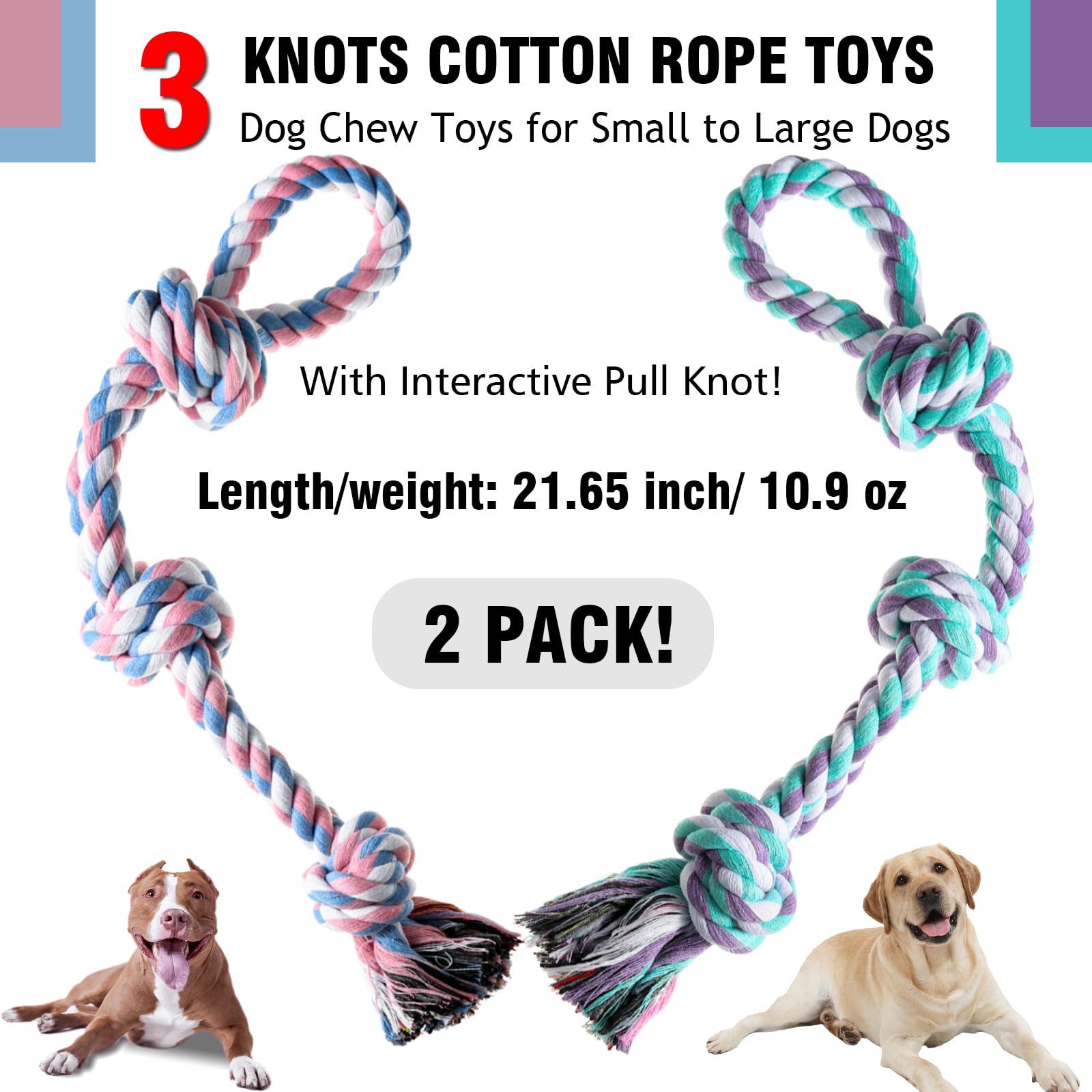 XIGOU juguete de cuerda para perros, enfoque trenza, fomenta juego interactivo y limpieza dental.