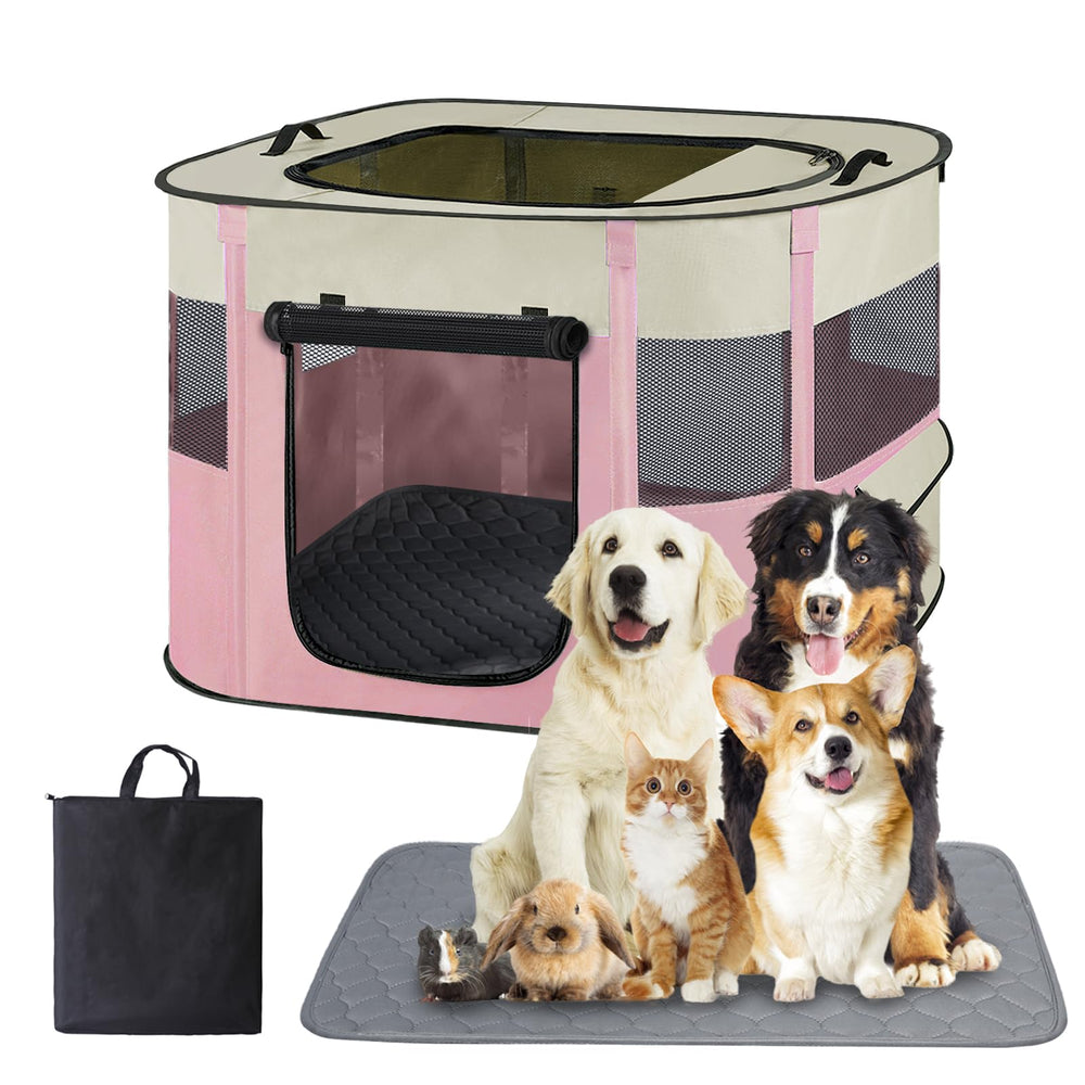 Xihan jaula de juego rectangular para perros y gatos, espacio cómodo para descanso seguro.