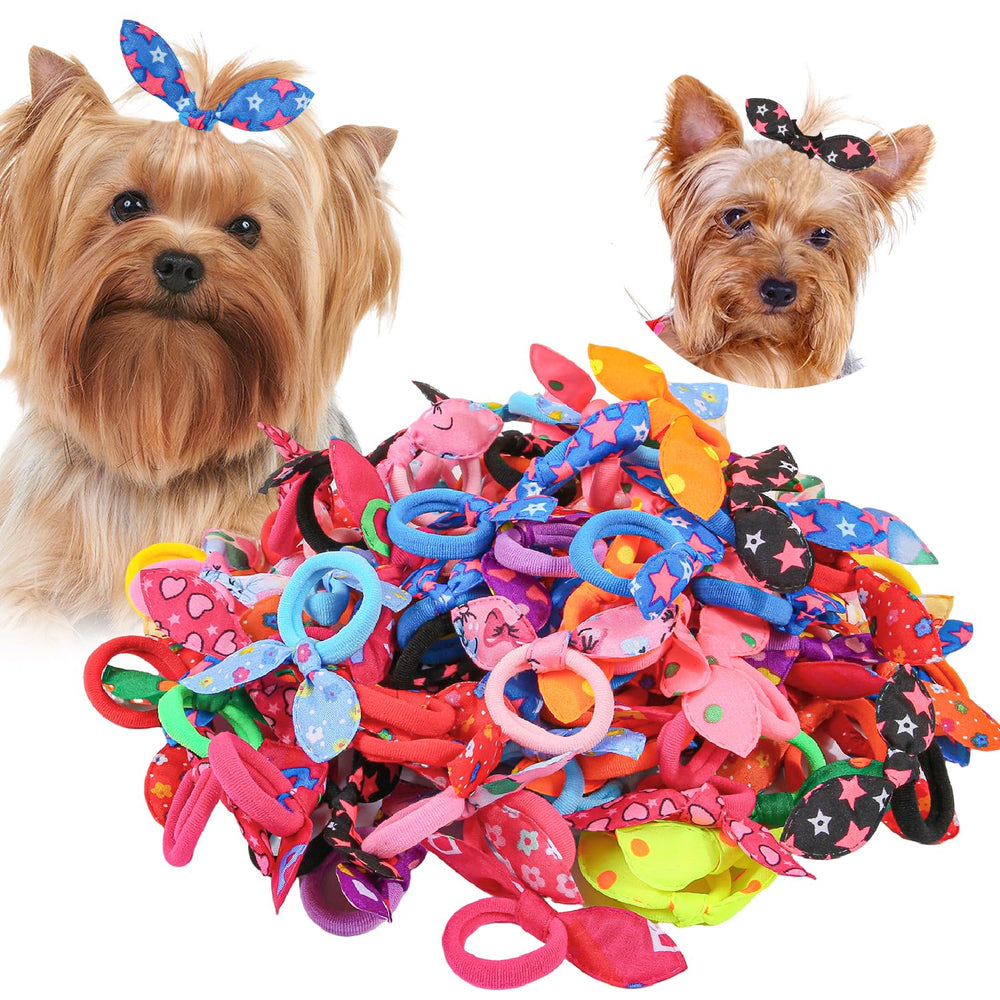 XIMA lazos para pelo de perro orejas conejo, coloridos para peinados diarios.
