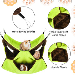 XINRUI Hamaca polar ártico y lino, suave y duradera para roedores.