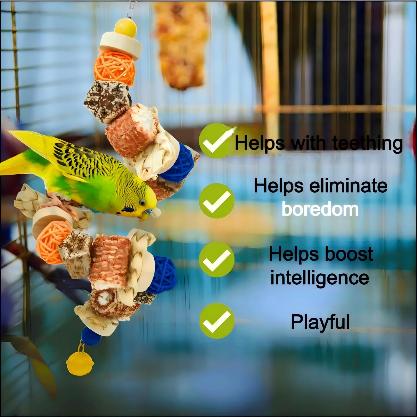 XLpeixin accesorio jaula para aves, decorativo y funcional