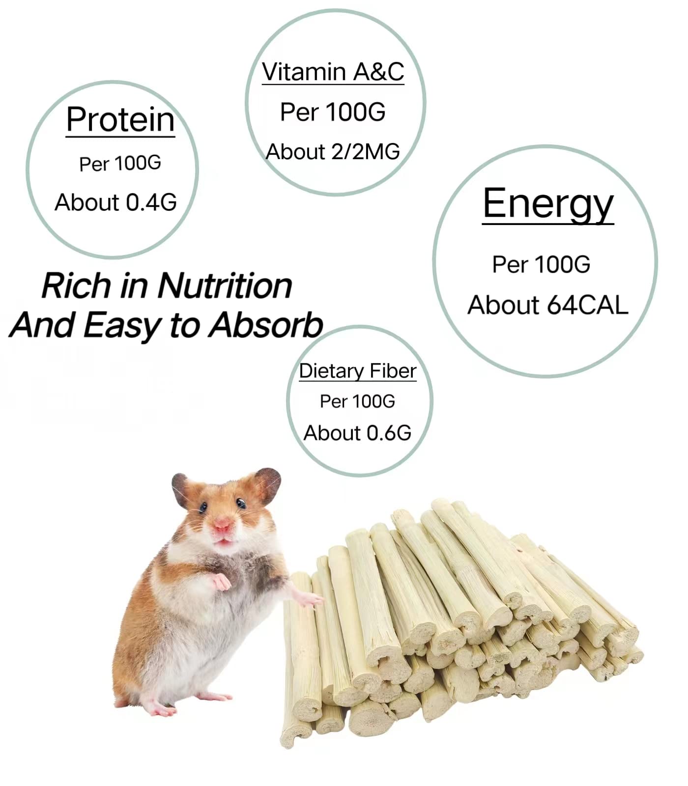 XLpeixin masticables para dientes de conejos, cobayas y chinchillas.