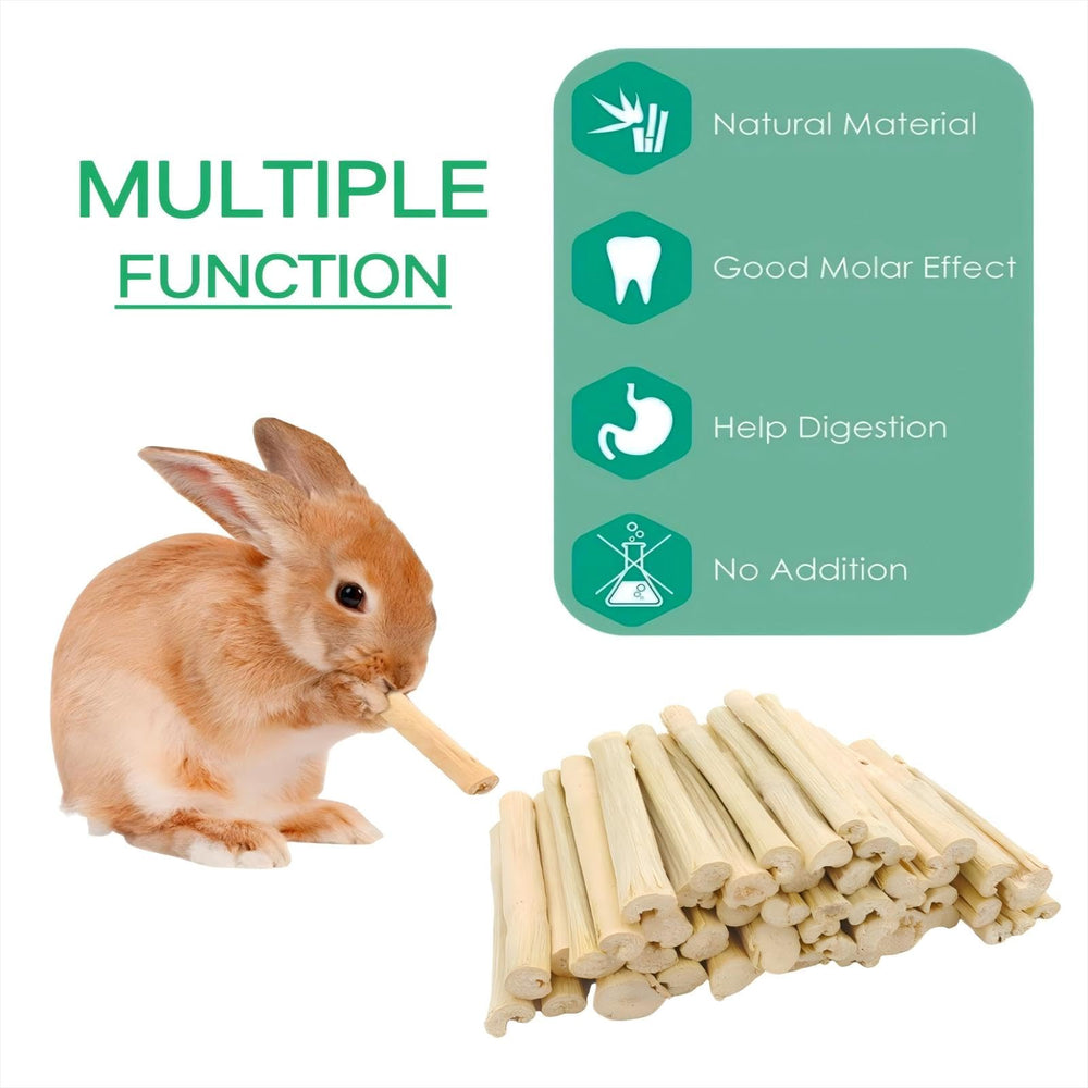 Palitos de bambú natural XLpeixin para la masticación diaria de mascotas pequeñas