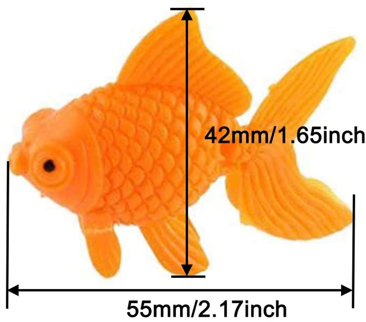 XMHF pez dorado artificial naranja flotante, realza el aspecto del tanque.