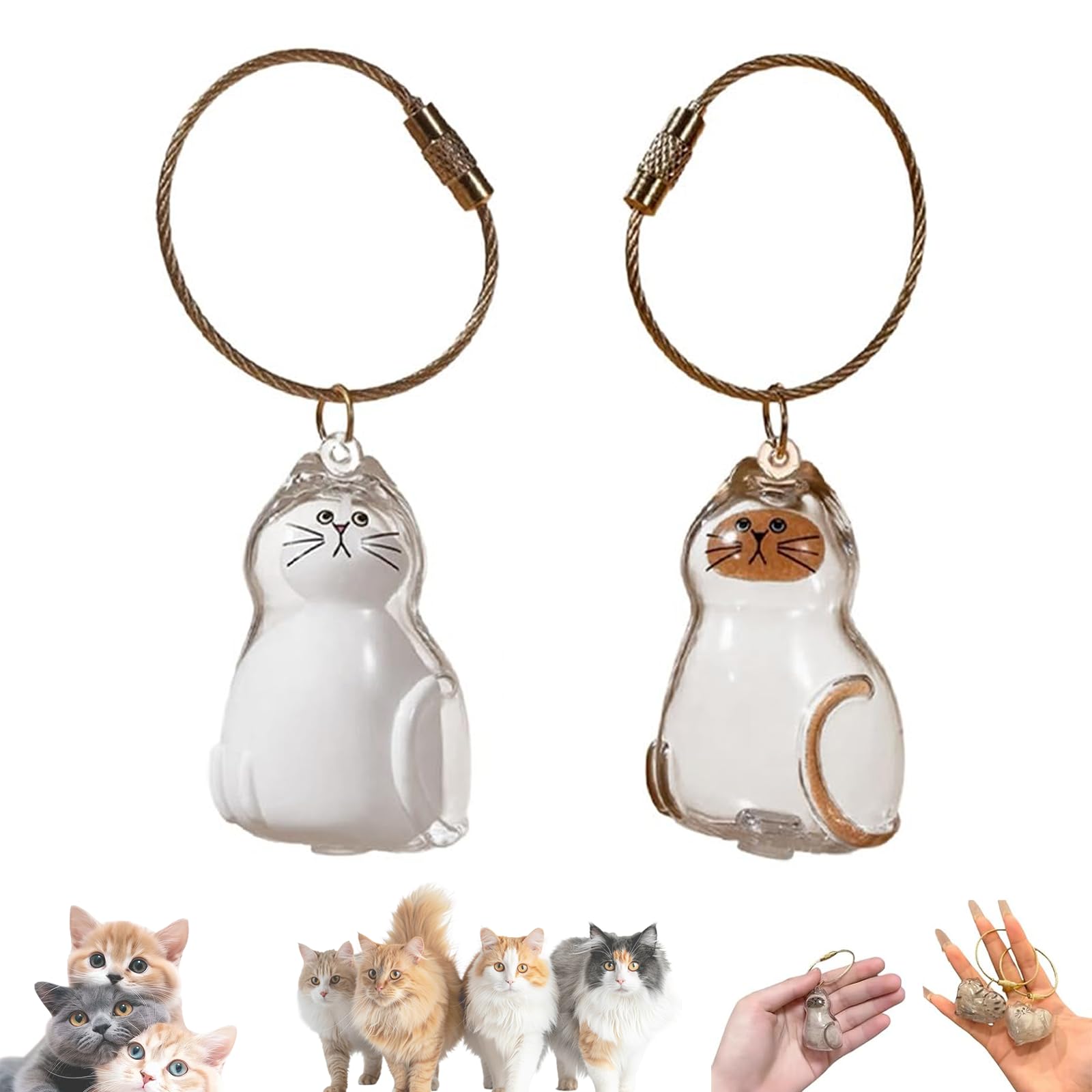 Xoprmey botella-pelo-mascota: contenedor transparente para conservar pelo de mascota