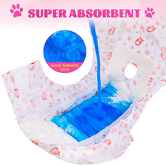 XPCARE pañal para perro hembra con diseño antifugas para evitar filtraciones laterales.