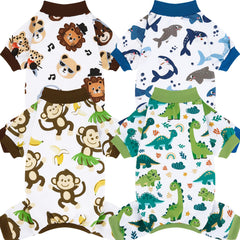 XPUDAC pijama para perro 4 pack - vista frontal, cómodo para moverse.