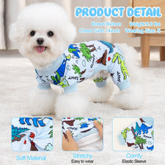 XPUDAC pijama perro kit 4 piezas, fácil cambio diario
