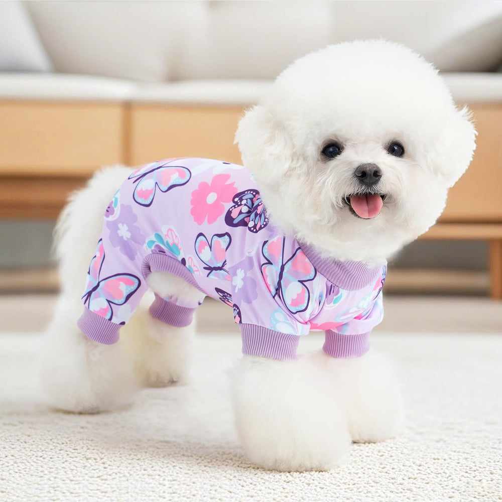 Pijama XPUDAC para perro con cuello elástico, ajuste seguro.