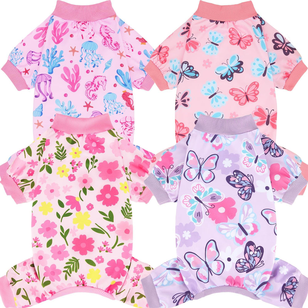Pijama XPUDAC para perro, diseño colorido, ideal para descanso.