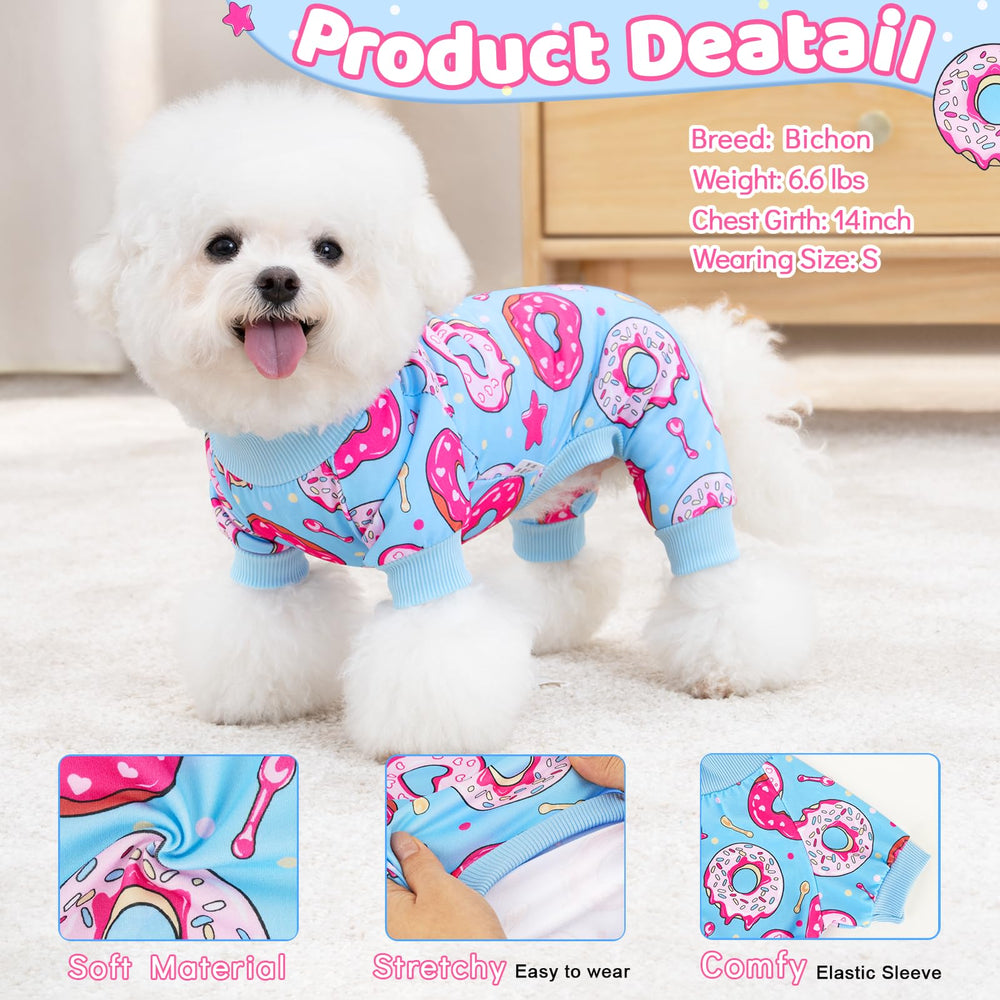 XPUDAC pijamas para perros, detalles de tejido suave para mayor confort nocturno.