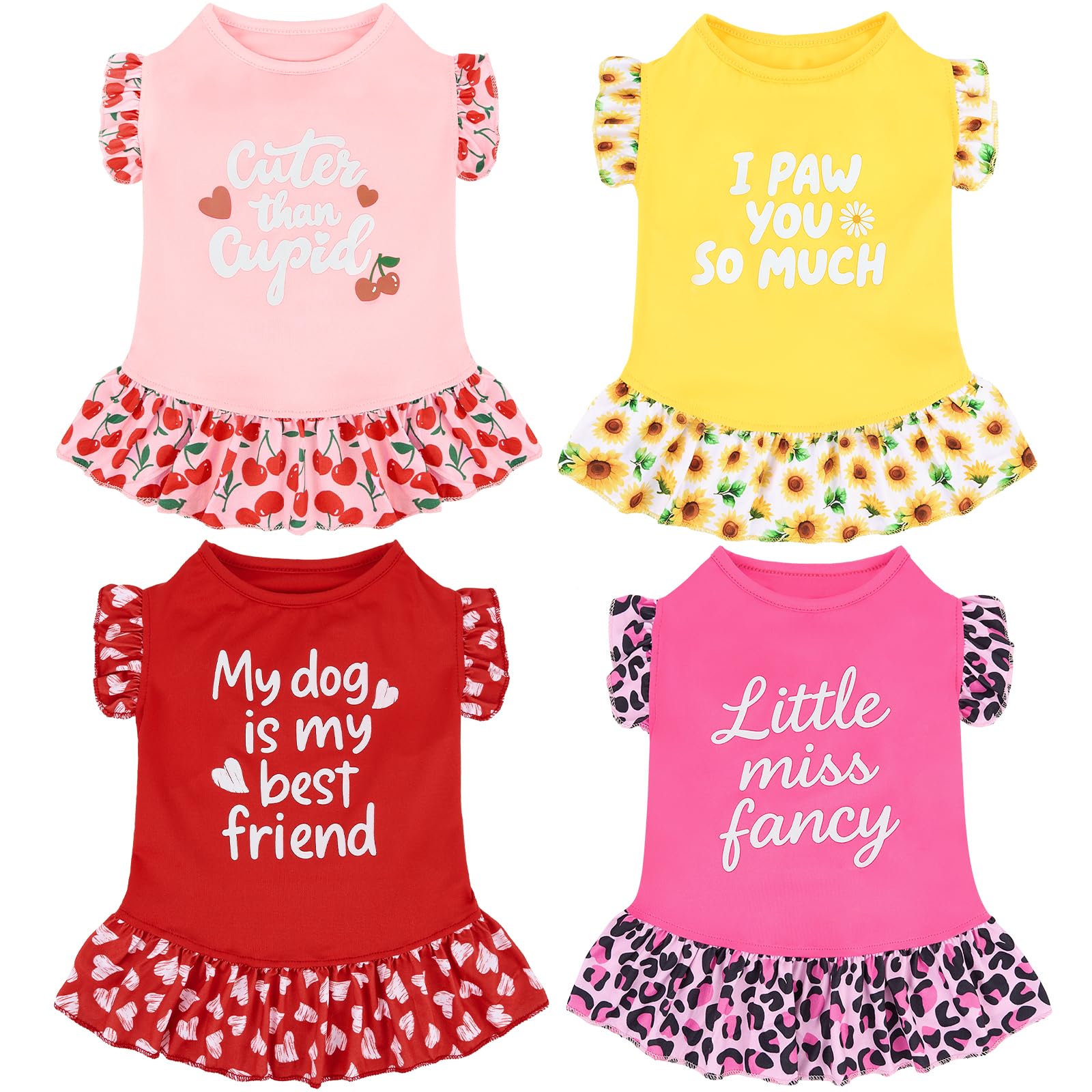 XPUDAC vestido floral para perro pequeño, ideal para salidas diarias.