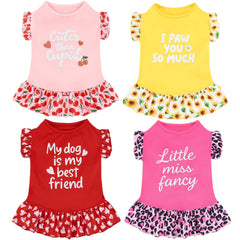 XPUDAC vestido floral para perro pequeño, ideal para salidas diarias.