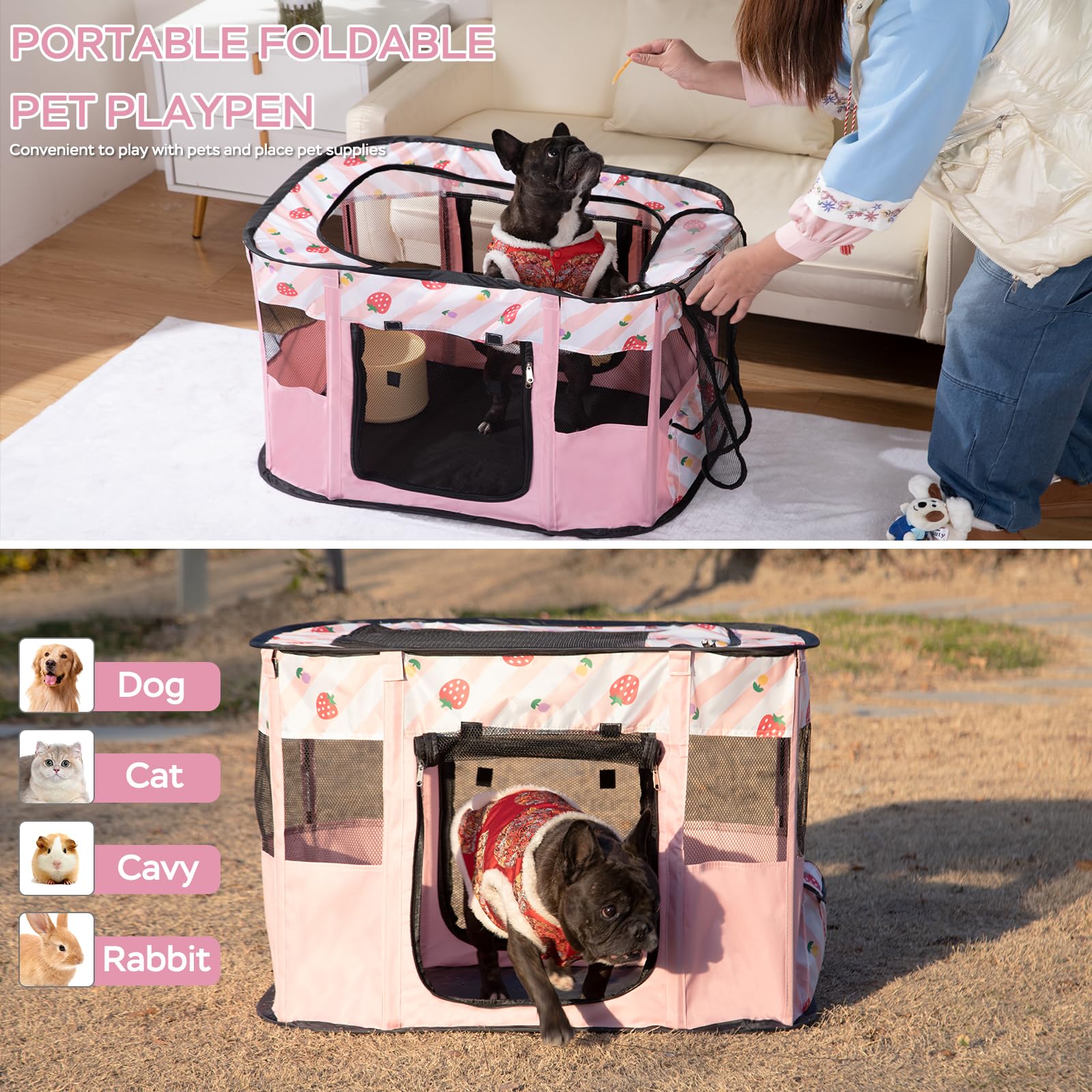 XRG Playpen ofrece dos puertas para acceso cómodo y seguro