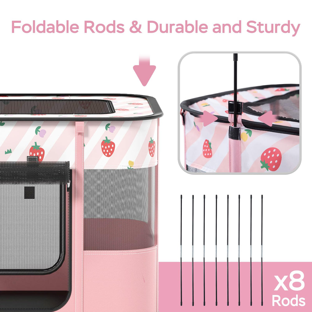 XRG Playpen con fondo impermeable para facilitar la limpieza