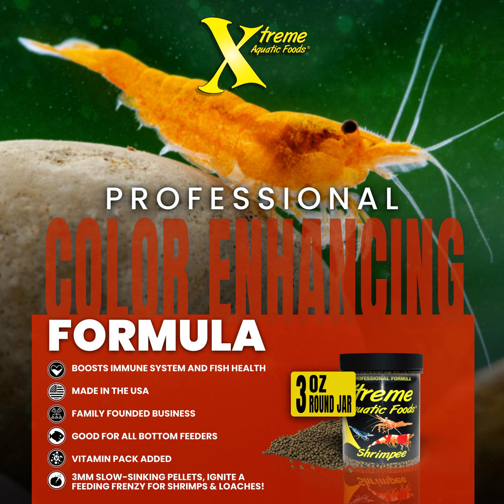 Xtreme Shrimpee ideal para nano tanques con intercambio mínimo de agua.