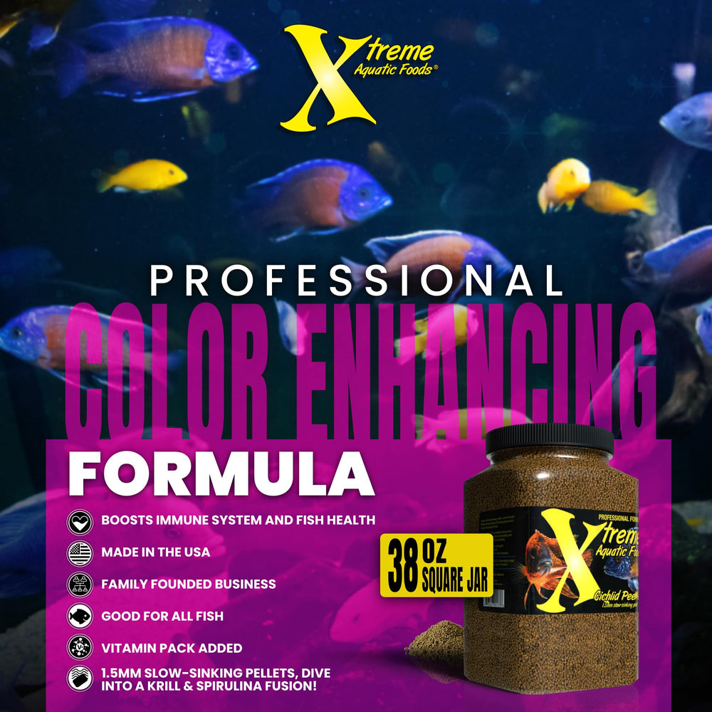 Fórmula con espirulina cultivada en EE. UU. para cíclidos
