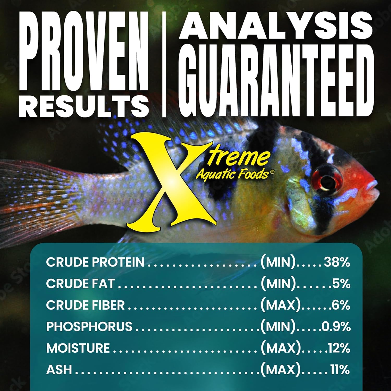 Peces comunitarios consumen pellets de hundido lento Xtreme Peewee