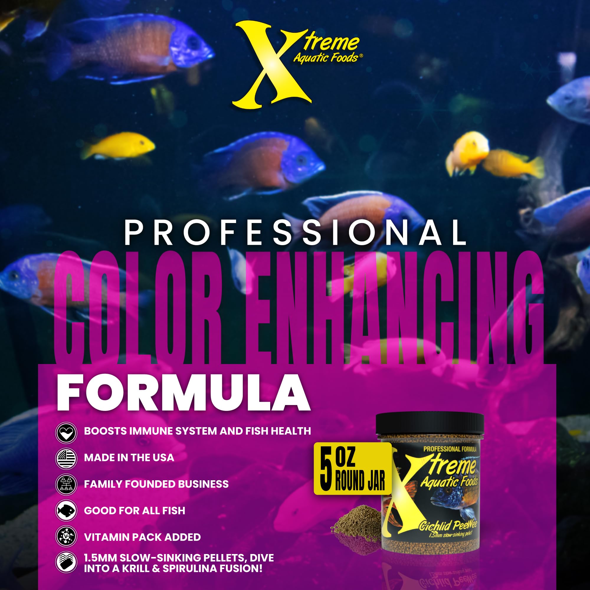 Xtreme Peewee: alimento de origen estadounidense, cultivado en granja para frescura y control de calidad.