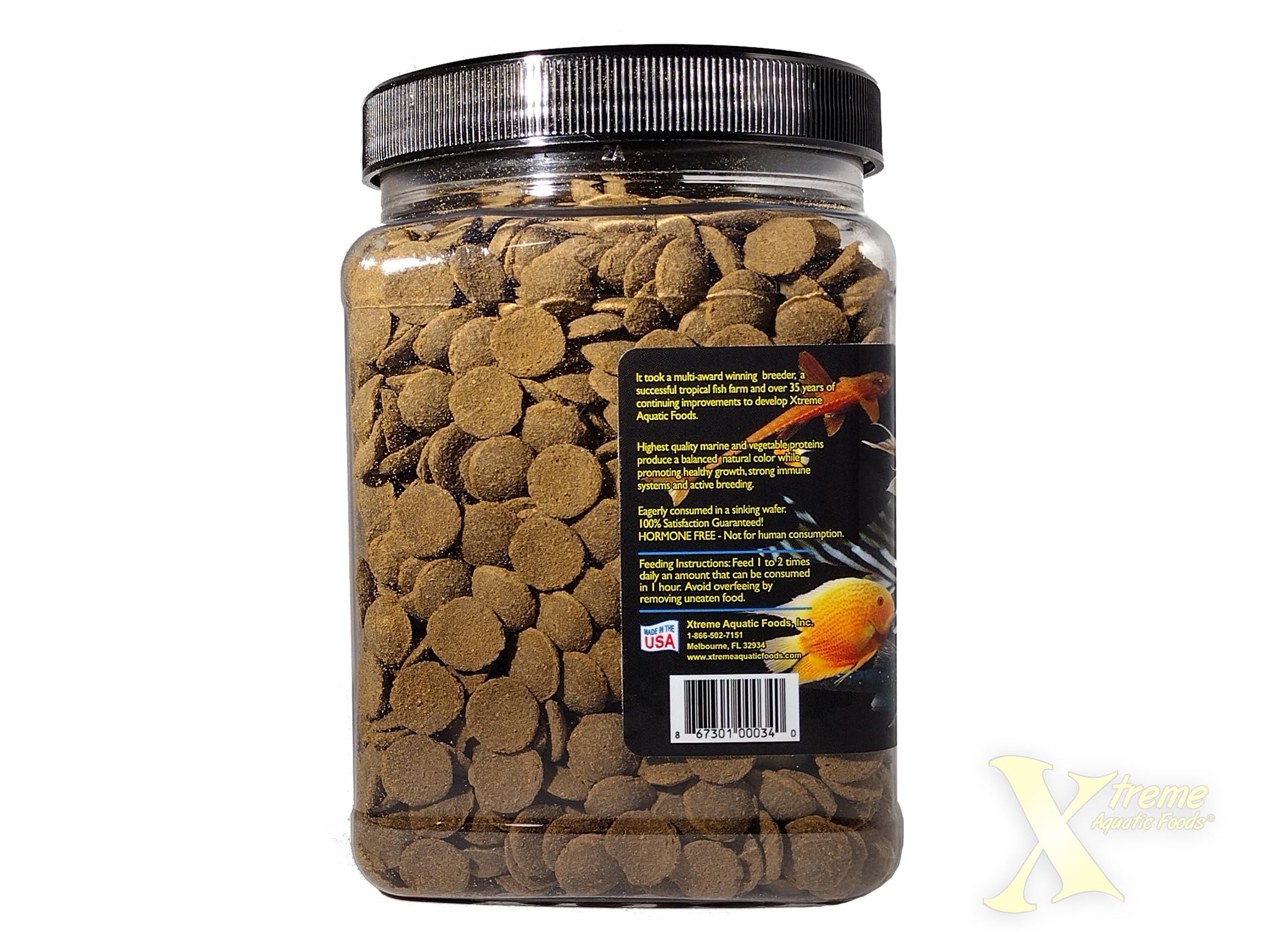 Xtreme Scrapers Wafers, ingredientes clave para nutrición equilibrada de peces.