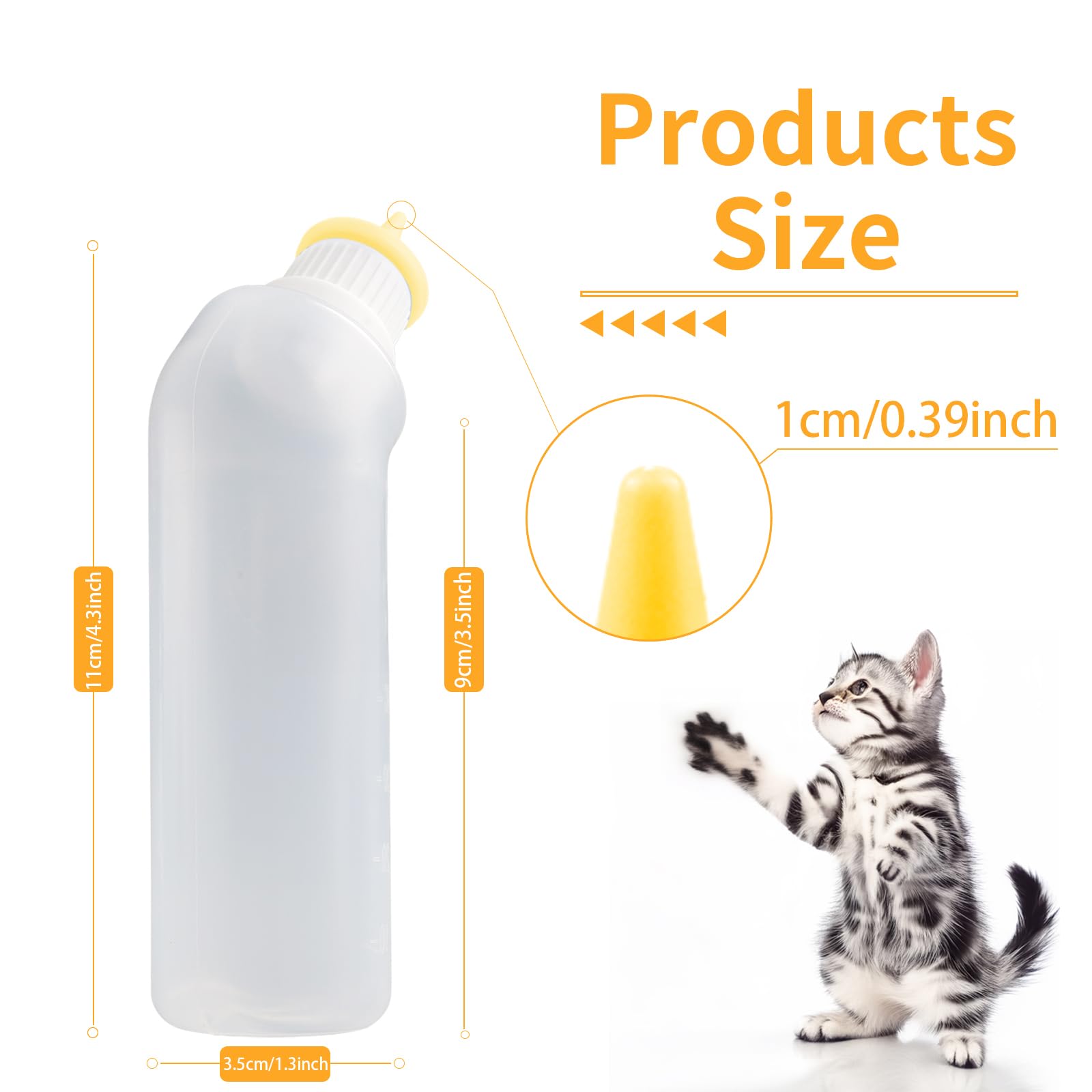 Biberón Xuandea para cachorros con pezón de silicona, suave y duradero para lactancia cómoda.