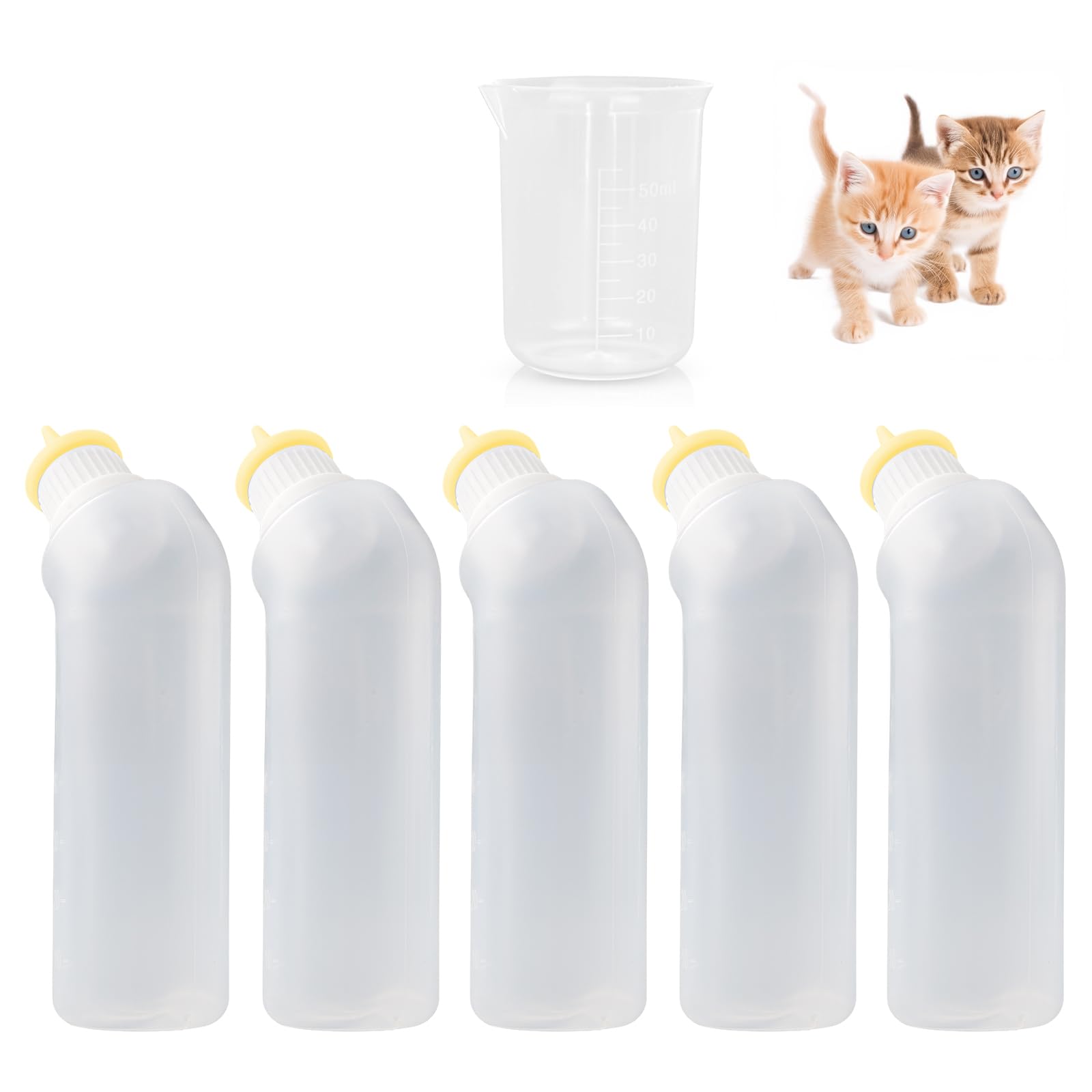 Biberón Xuandea para gatitos con 5 piezas, alimentación suave para recién nacidos.