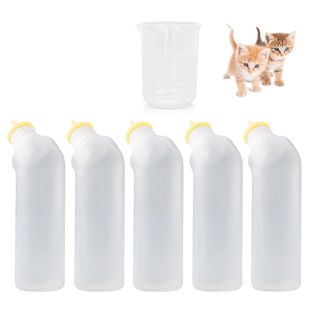 Biberón Xuandea para gatitos con 5 piezas, alimentación suave para recién nacidos.