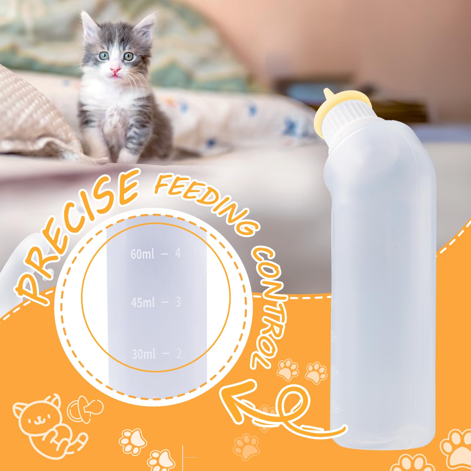 Biberón Xuandea de silicona sin olor, ideal para la alimentación de mascotas.