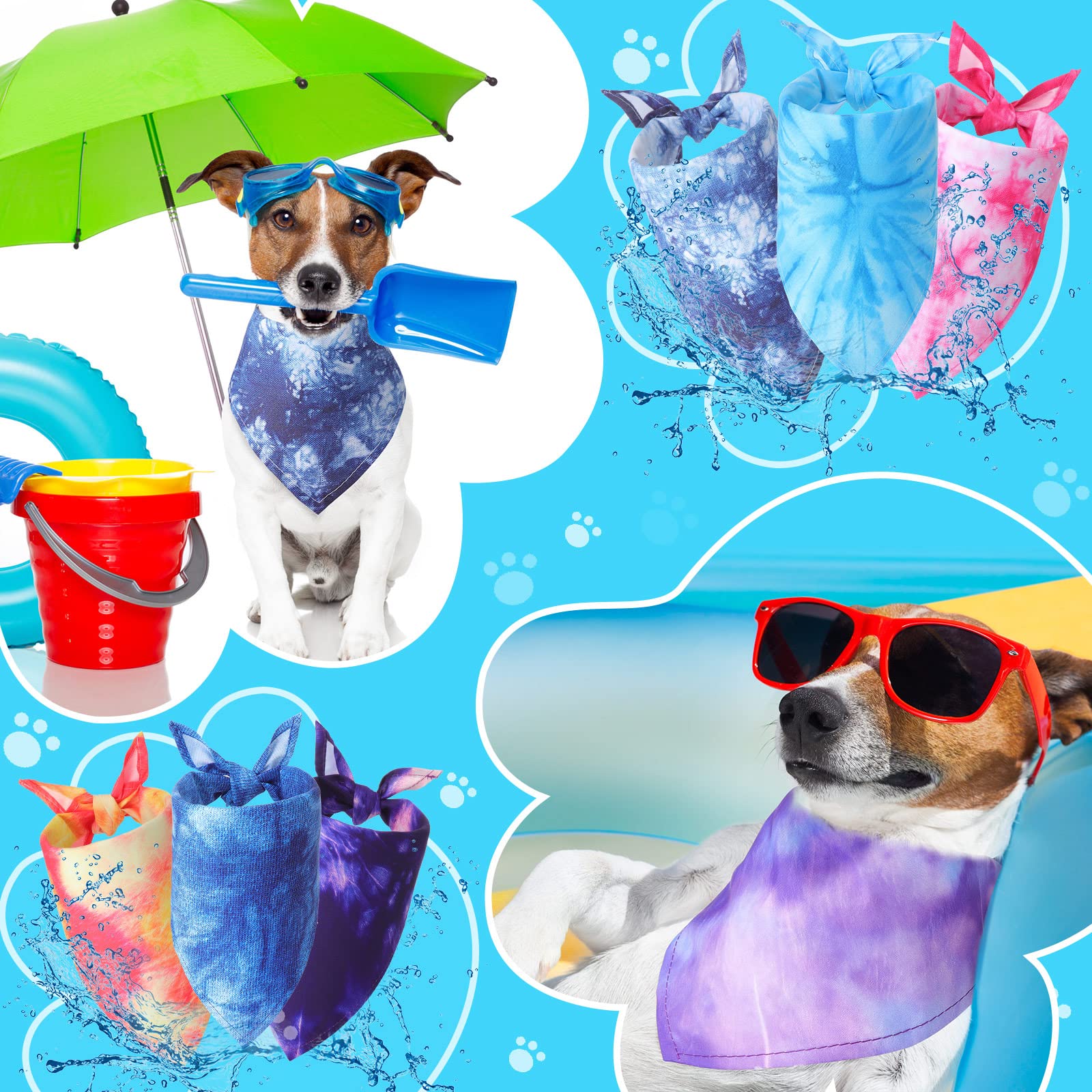 Bandanas multicolor Xuniea para mascota, perfecta para sesiones de fotos