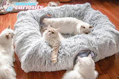 XxingSheep cama túnel con 4 aberturas para varios gatos