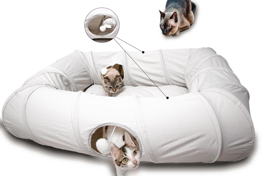 XxingSheep cama-túnel gato XL espaciiosa para dormir y jugar