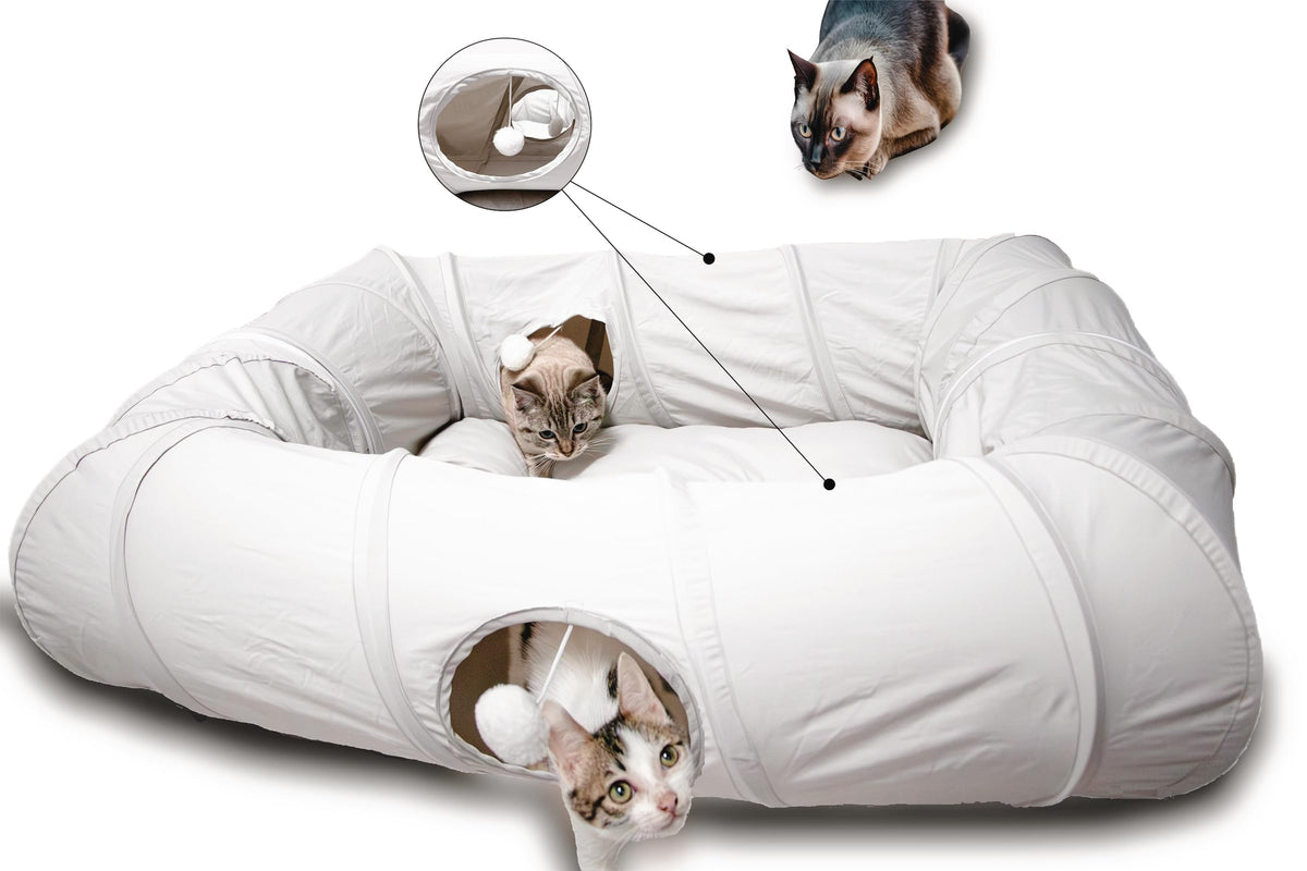 XxingSheep cama-túnel gato XL espaciiosa para dormir y jugar